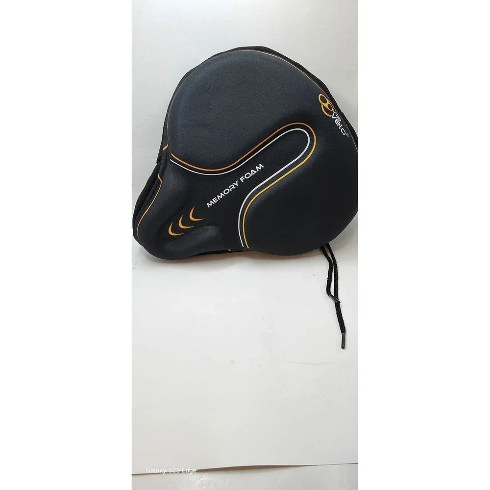 Large Wide Bicycle Seat Cushion Cover Memory Foam Fits Stationary Bikes Cruisers